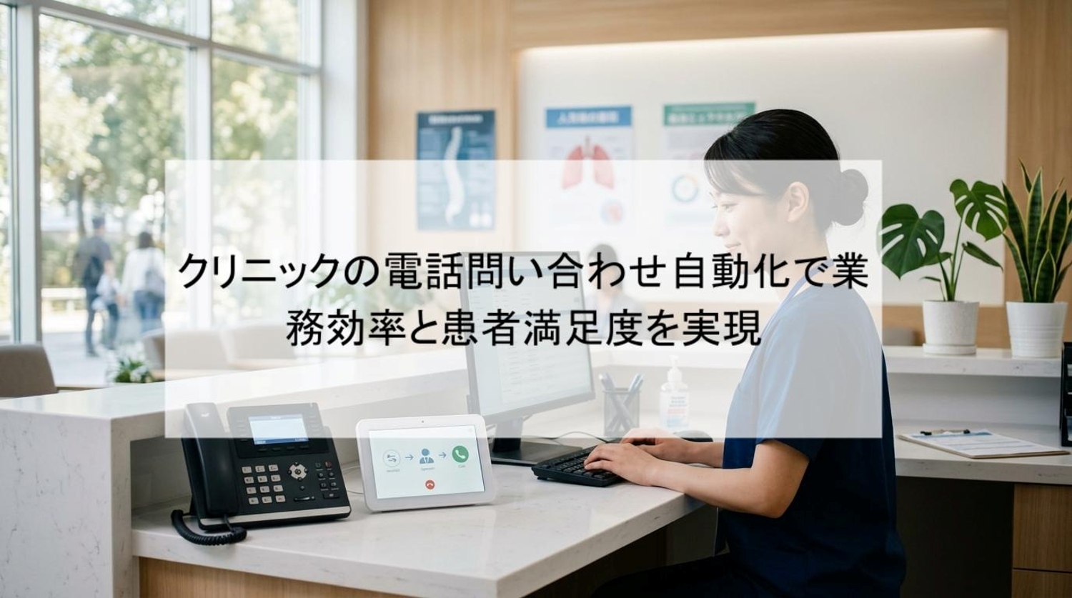 【クリニックの電話対応に限界を感じていませんか?】AIによる自動化で実現する業務革命