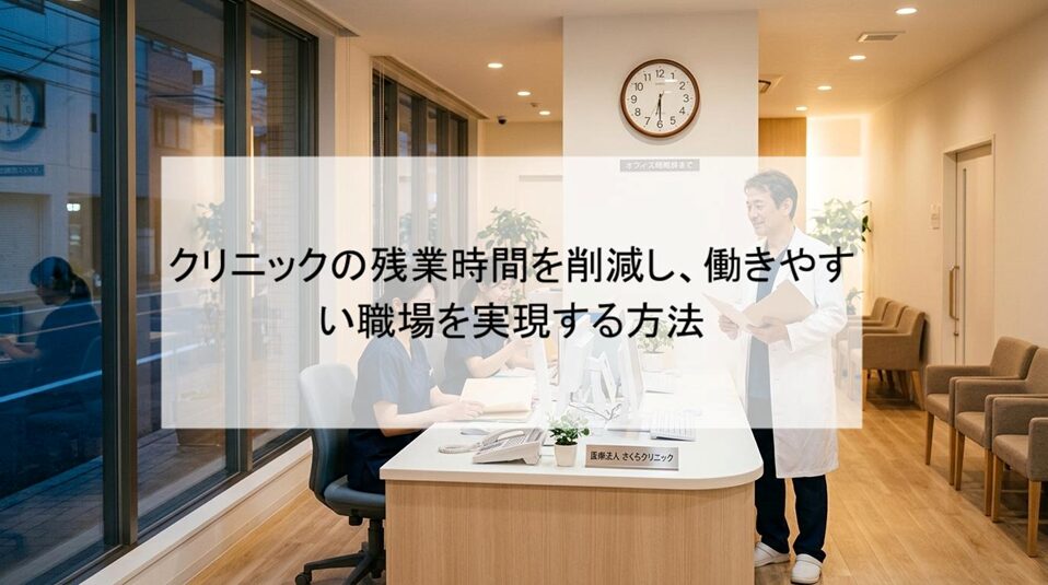 【クリニックの残業時間を削減する5つのポイント】スタッフの負担を軽減し、業務の効率化につなげる方法を解説