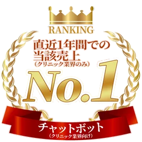 直近1年間での当該売上（クリニック業界のみ）No.1