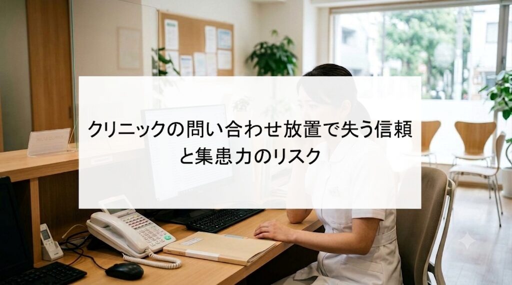 【クリニックの問い合わせを放置していませんか？】増加する原因と5つの対策を紹介
