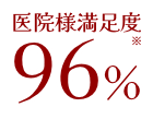 医院様満足度96%